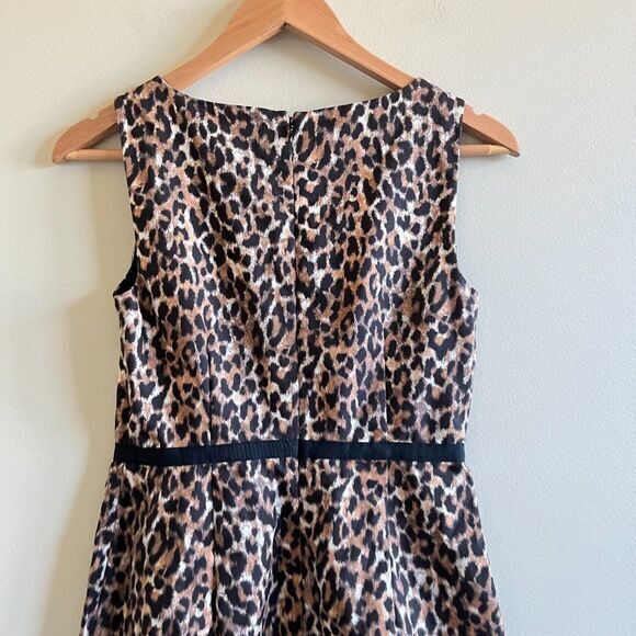 Ann Taylor LOFT Leopard Print Sleeveless Night Out Dress Womens Size 0 P… - Picture 7 of 8